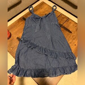 Denim Ruffle Dress